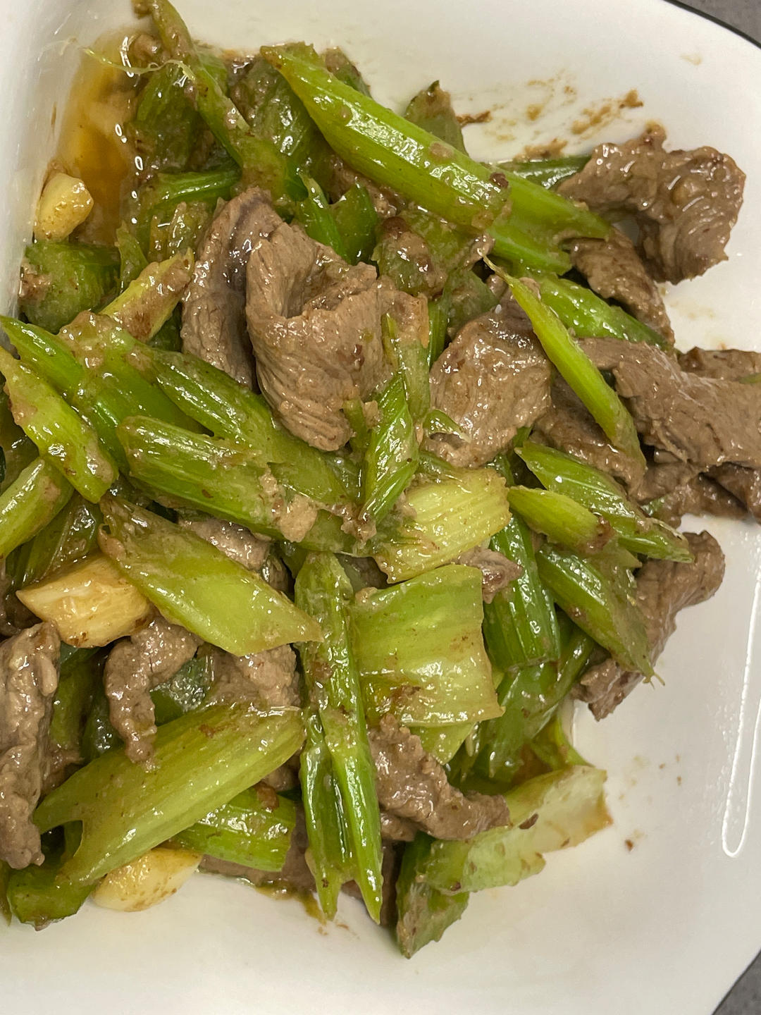 西芹炒牛肉！