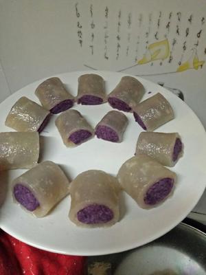 奶香紫薯水晶卷（西米版）的做法 步骤6