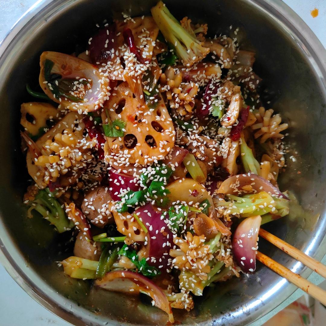 不用油炸的麻辣干锅，好吃到爆炸