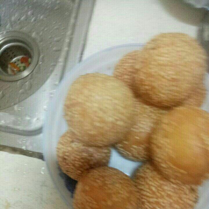 南瓜糯米粉空心麻球