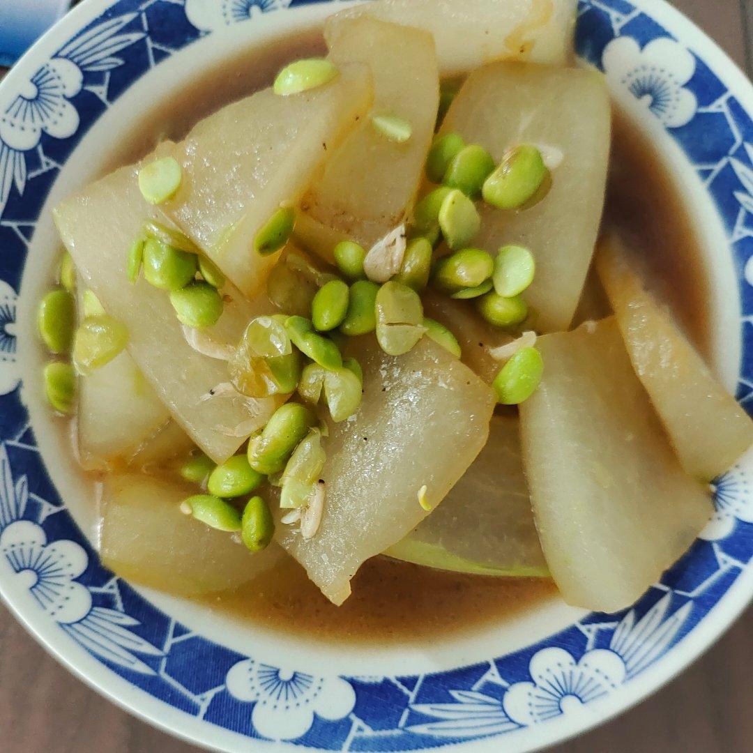 冬瓜炒毛豆    一道适合夏季的美味家常素菜 快来尝尝吧