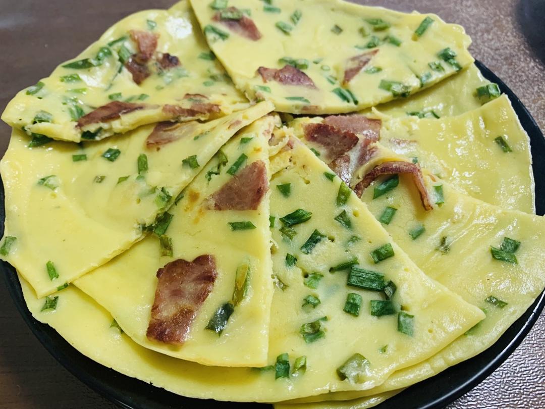 培根香葱鸡蛋饼