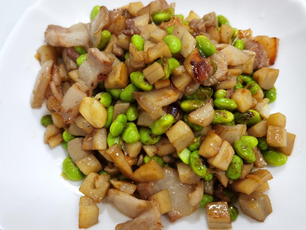 毛豆藕断丝连的做法