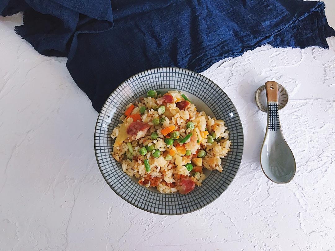 立夏豌豆五彩饭