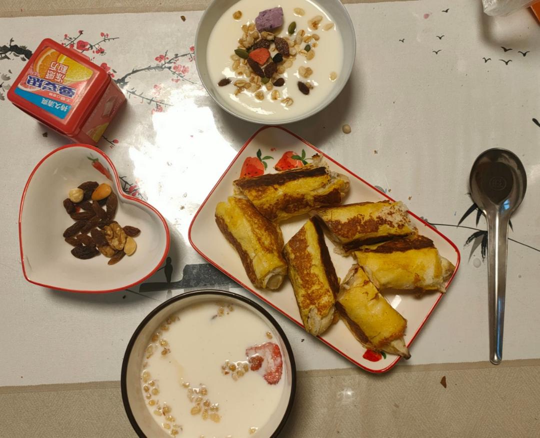 banana roll over香蕉吐司卷