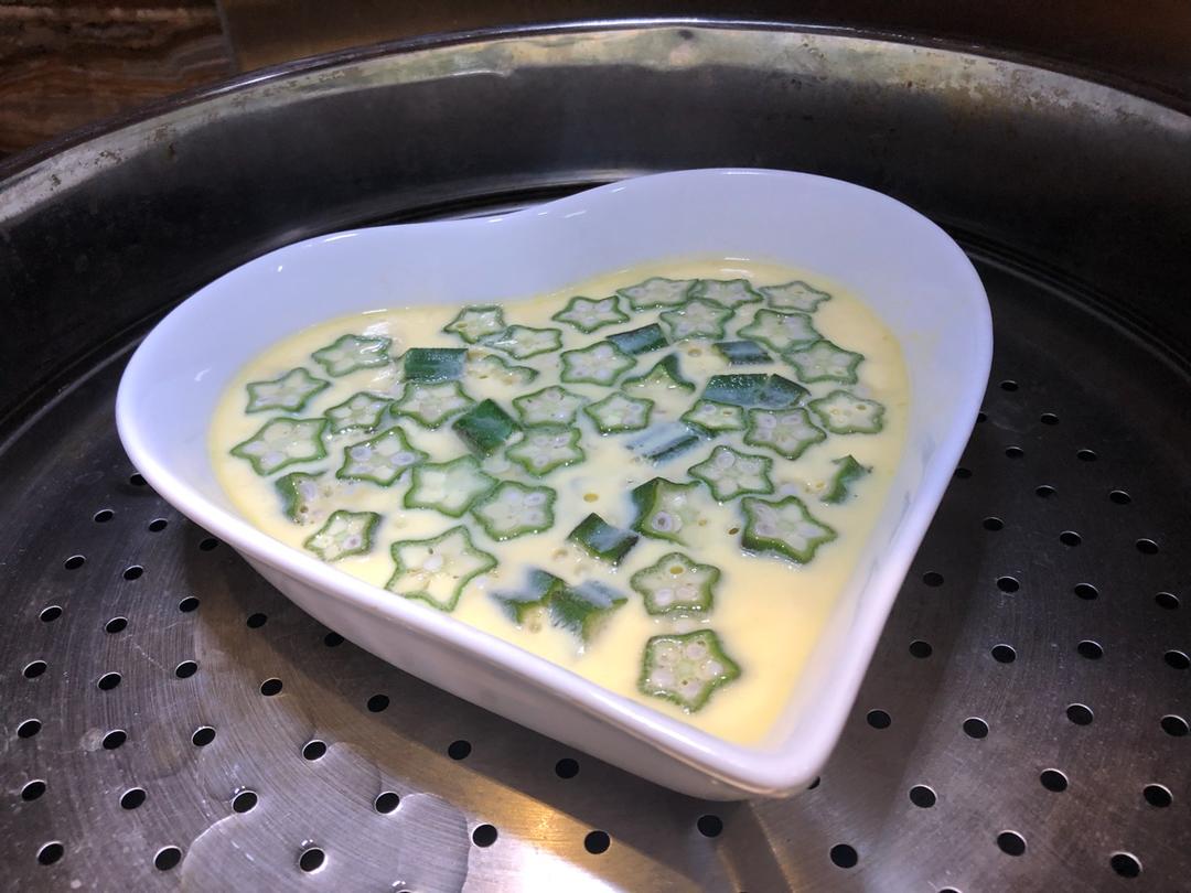 颜值控-做一朵开在碗里的花秋葵蒸水蛋