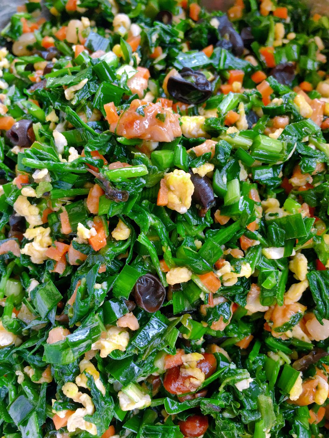 有荤有素「菠菜肉丁馅儿」这样调/好吃哭了😂😂😂