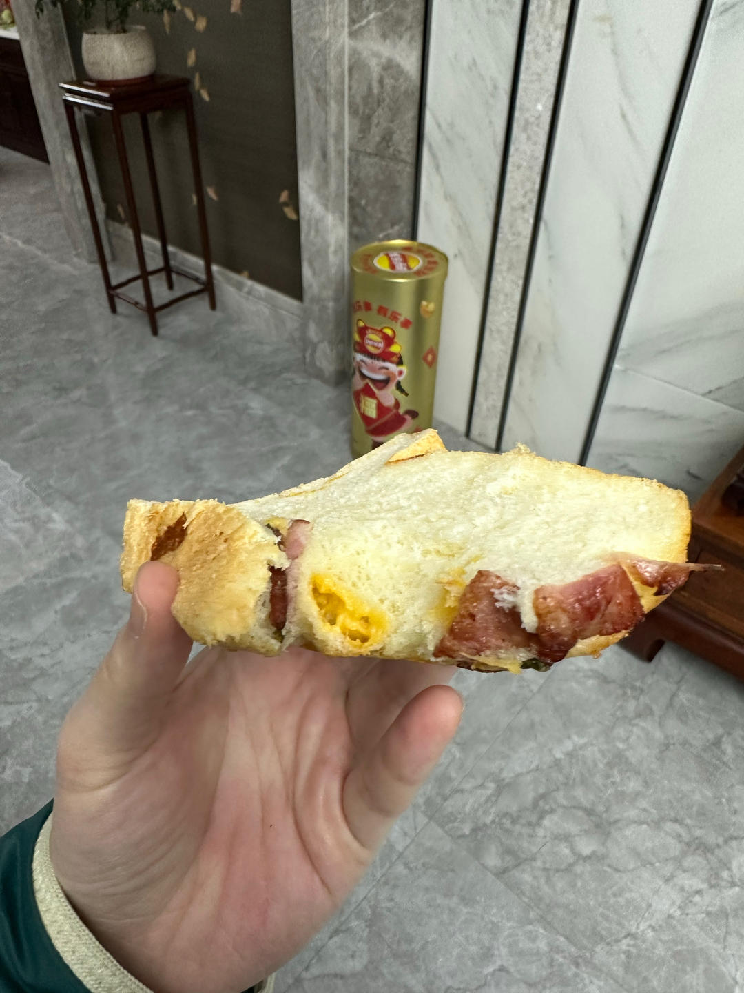 料多多香葱培根芝士吐司
