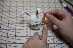 翻糖兔子玩偶制作的做法 步骤36