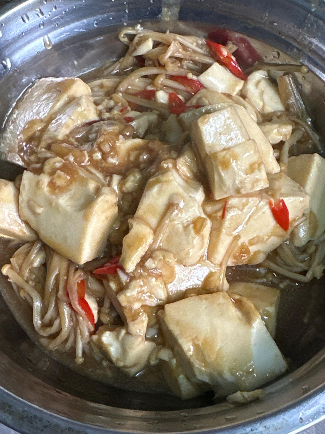 减脂菜！鲜滑香嫩的金针菇豆腐！快手简单！