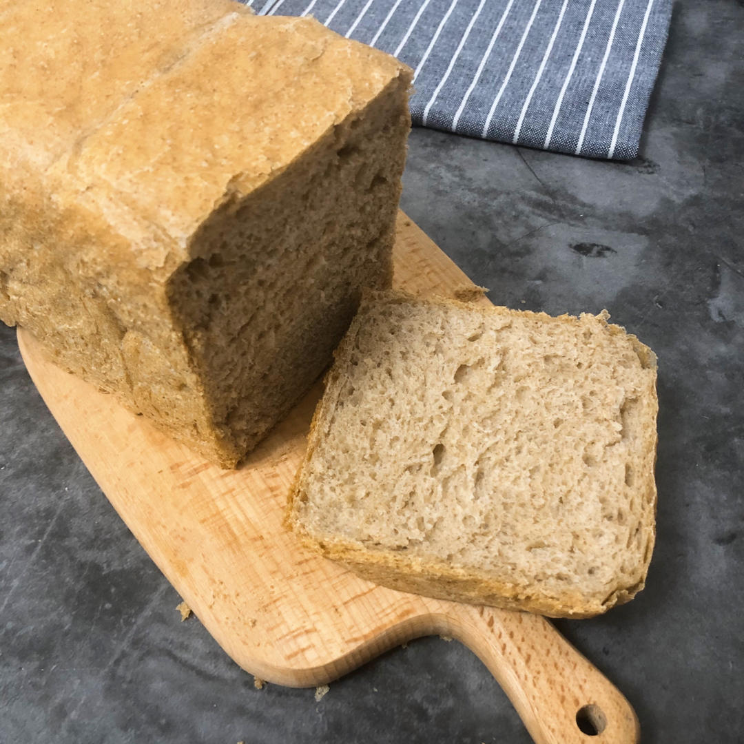 低脂低糖100%纯全麦吐司（减脂配方，发酵却好到不可思议）