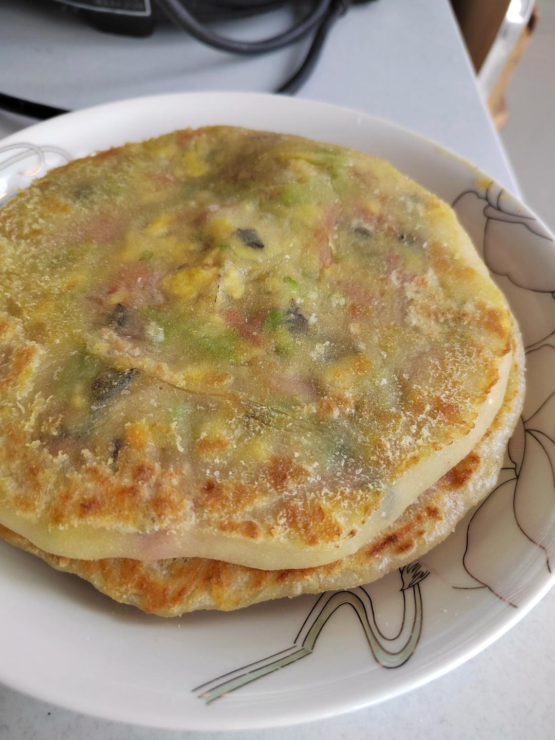 皮薄如纸的韭菜馅饼|免揉面法