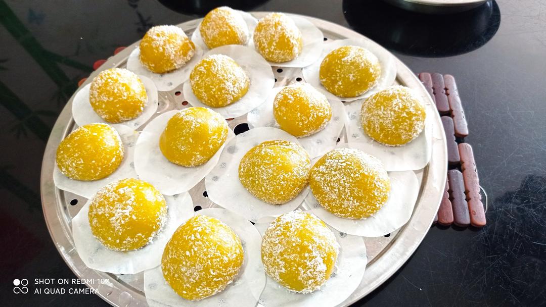 南瓜糯米糍/南瓜各种做法