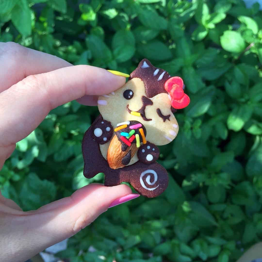 卡通饼干 － 杏仁小松鼠饼干和熊猫饼干