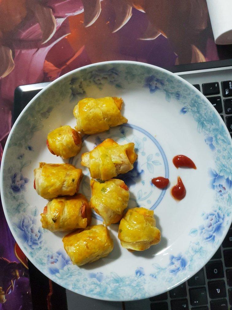 快手早餐：手抓饼变可颂面包（空气炸锅）
