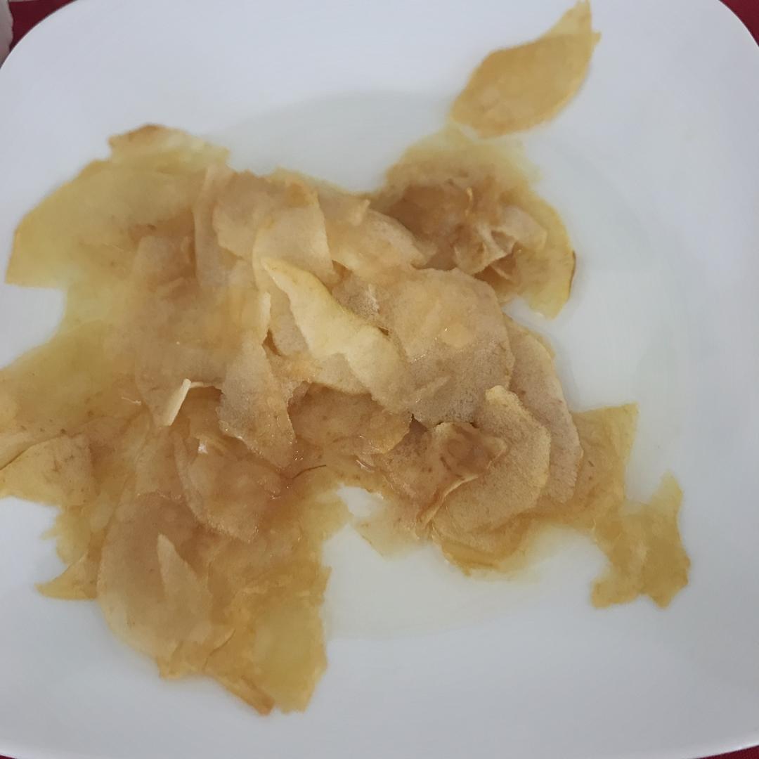 椰子油煎苹果片🍎😋coconut oil-fried apple chips 🍏😋