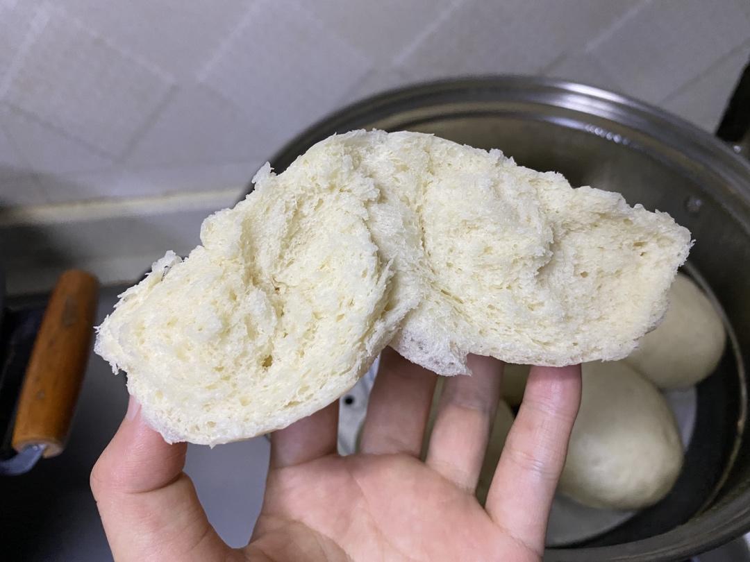 纯手工奶香馒头【无泡打粉，无添加】