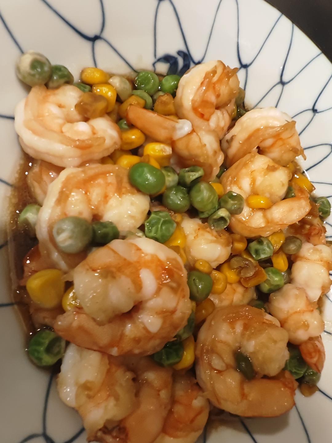 什锦玉米粒虾仁🍤🌽🥕