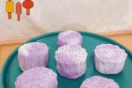 紫薯芋泥冰皮月饼