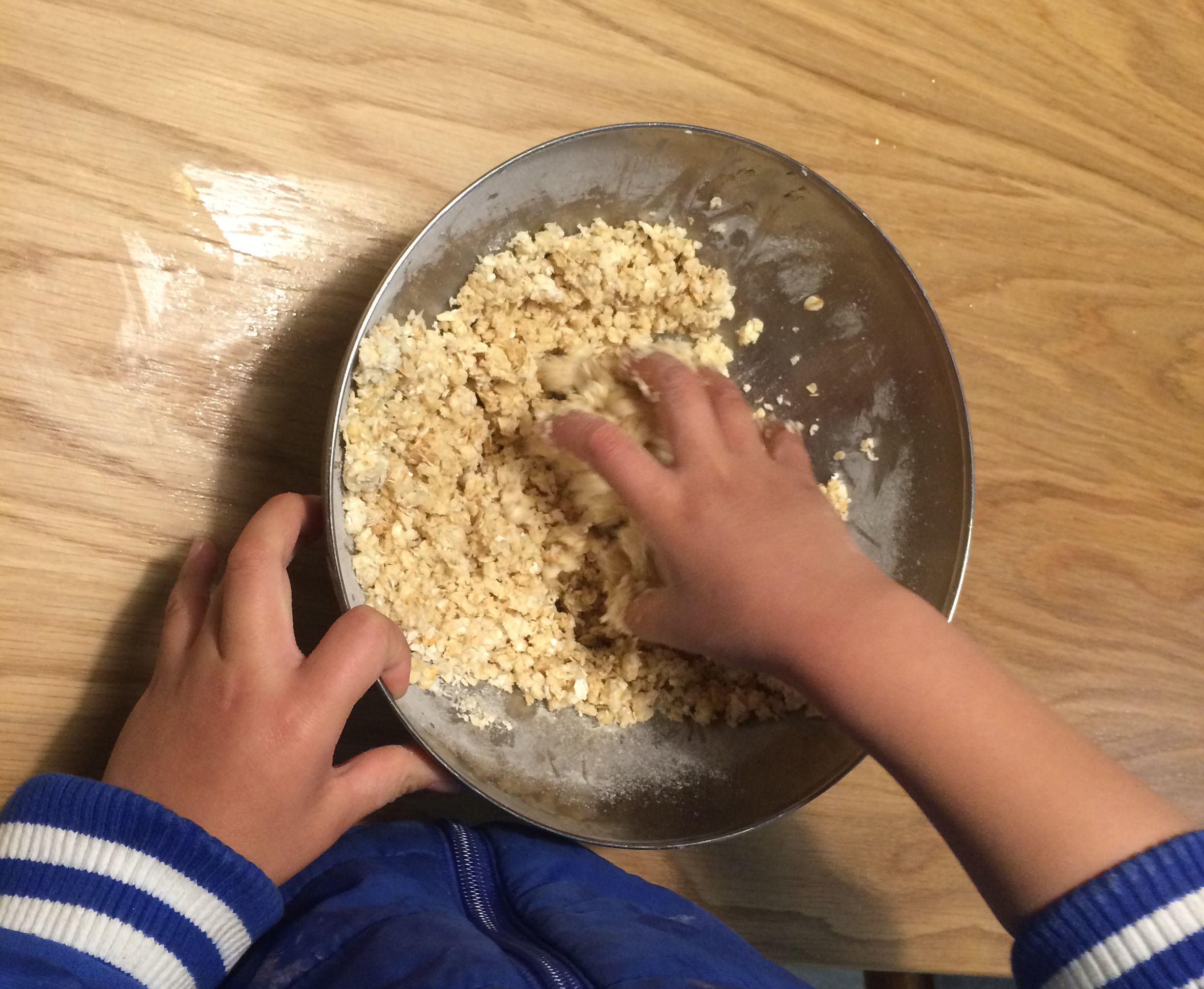 4岁娃神制作--零热量燕麦饼的做法 步骤5