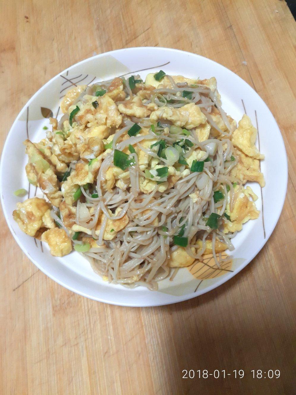 金针菇炒蛋