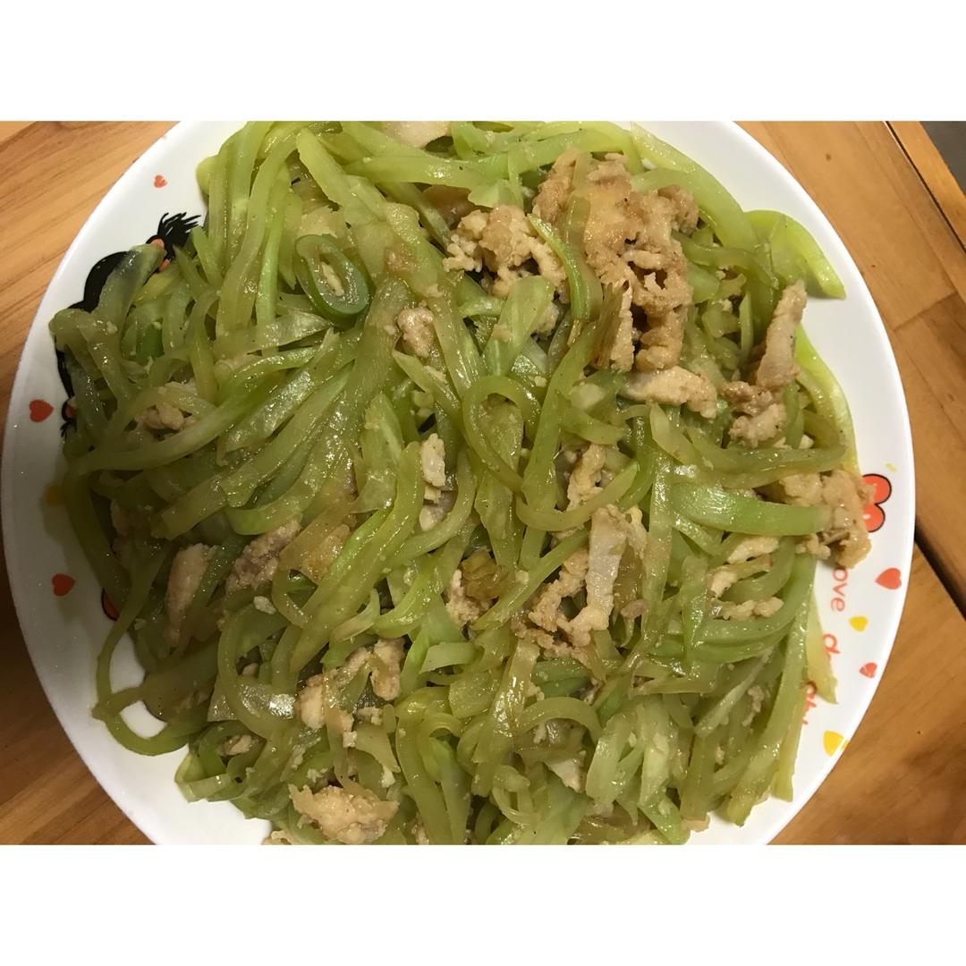莴笋炒肉丝
