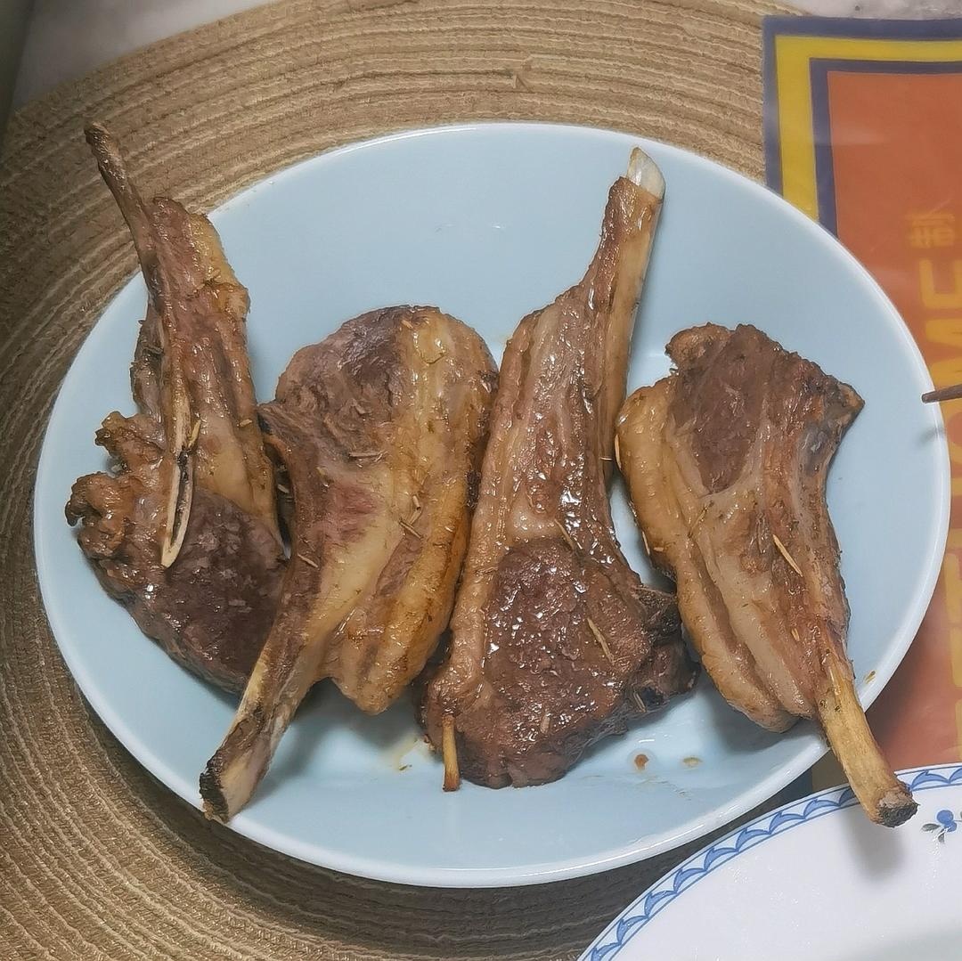 超简单 空气炸锅烤羊排