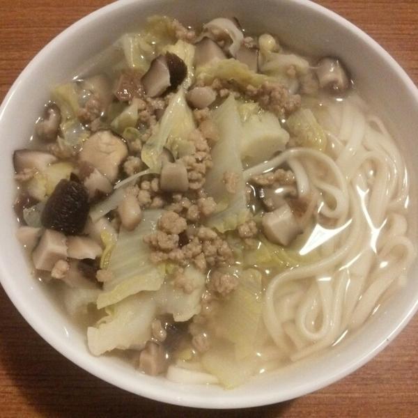 小白菜香菇猪肉汤