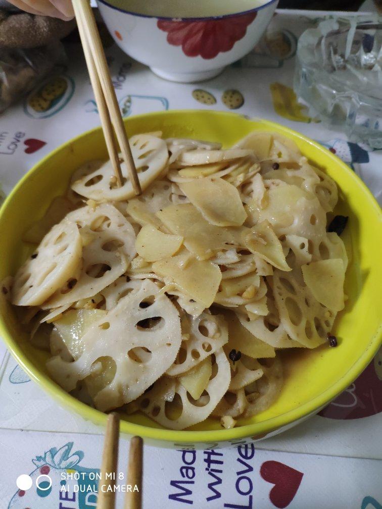 土豆炒藕片