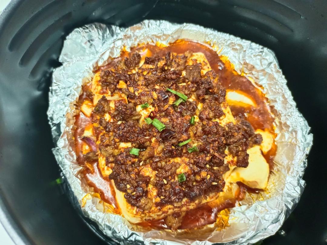 锡纸肉沫豆腐（空气炸锅版）的做法
