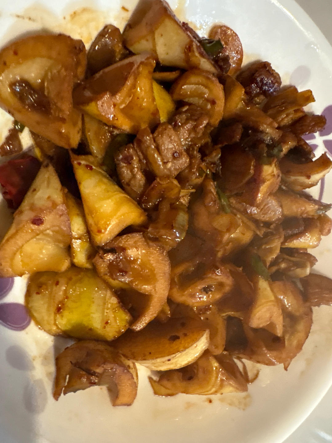 肉香笋鲜的春笋炒五花肉