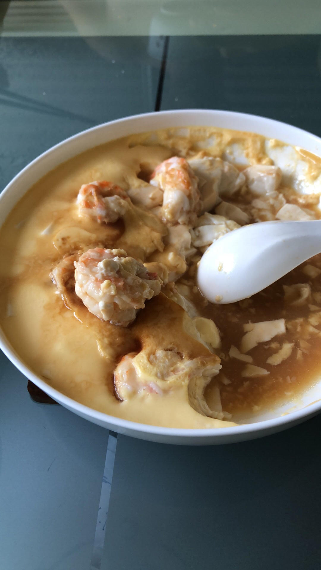 虾仁豆腐蒸水蛋