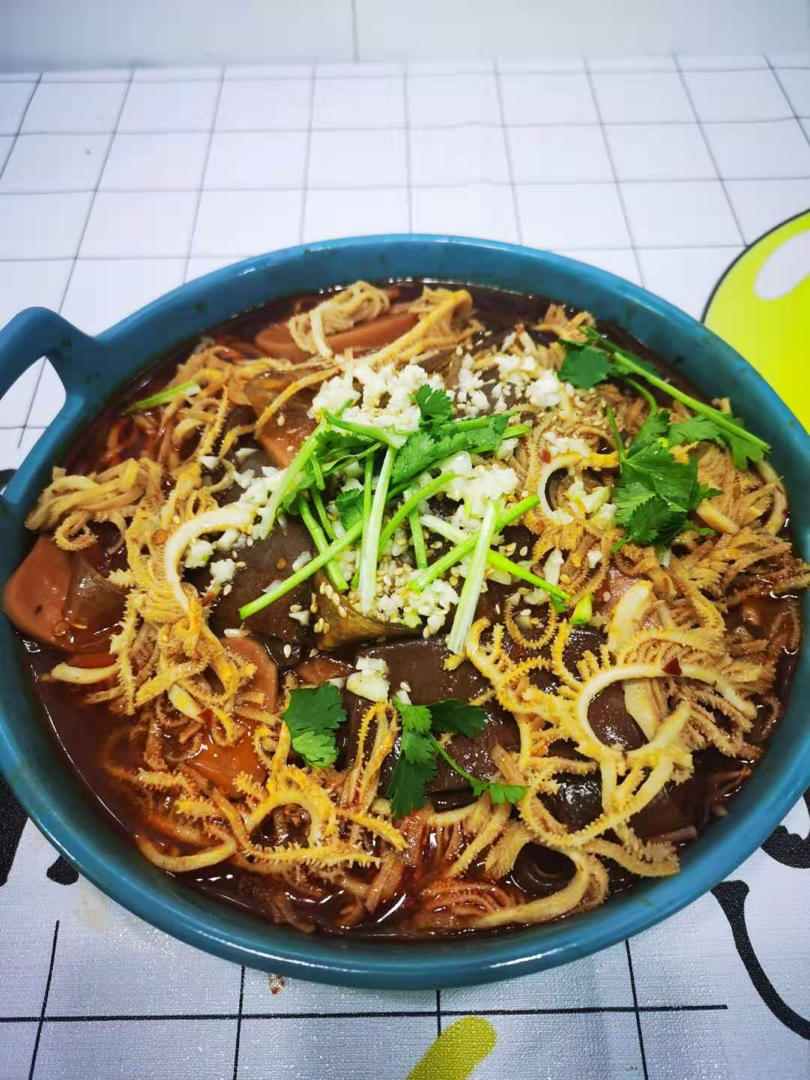 家庭版麻辣毛血旺