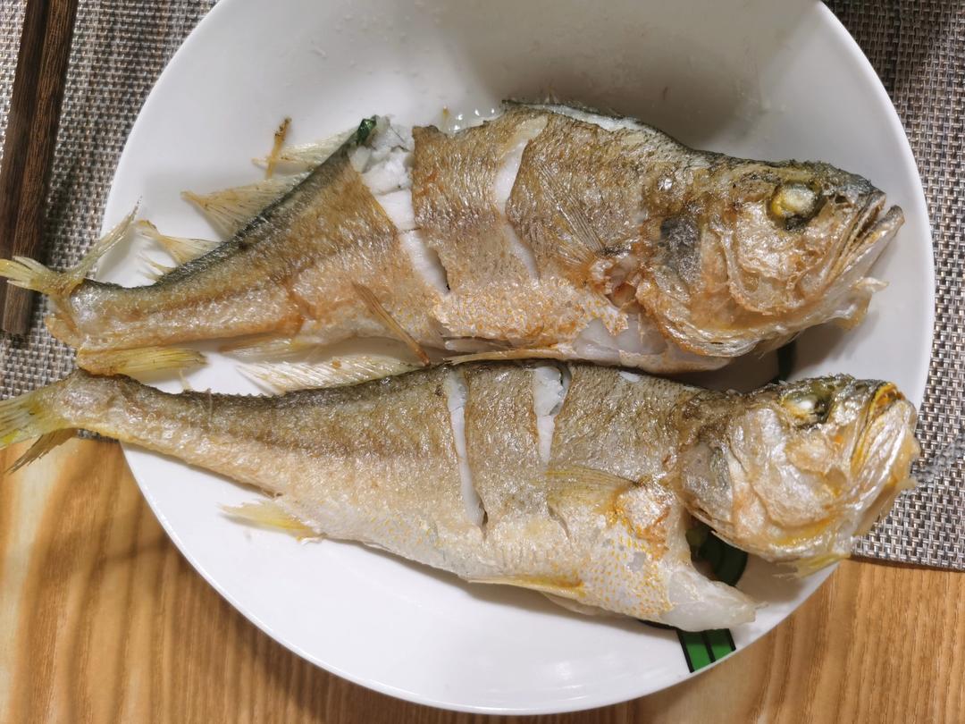 香煎黄鱼 不破皮实验