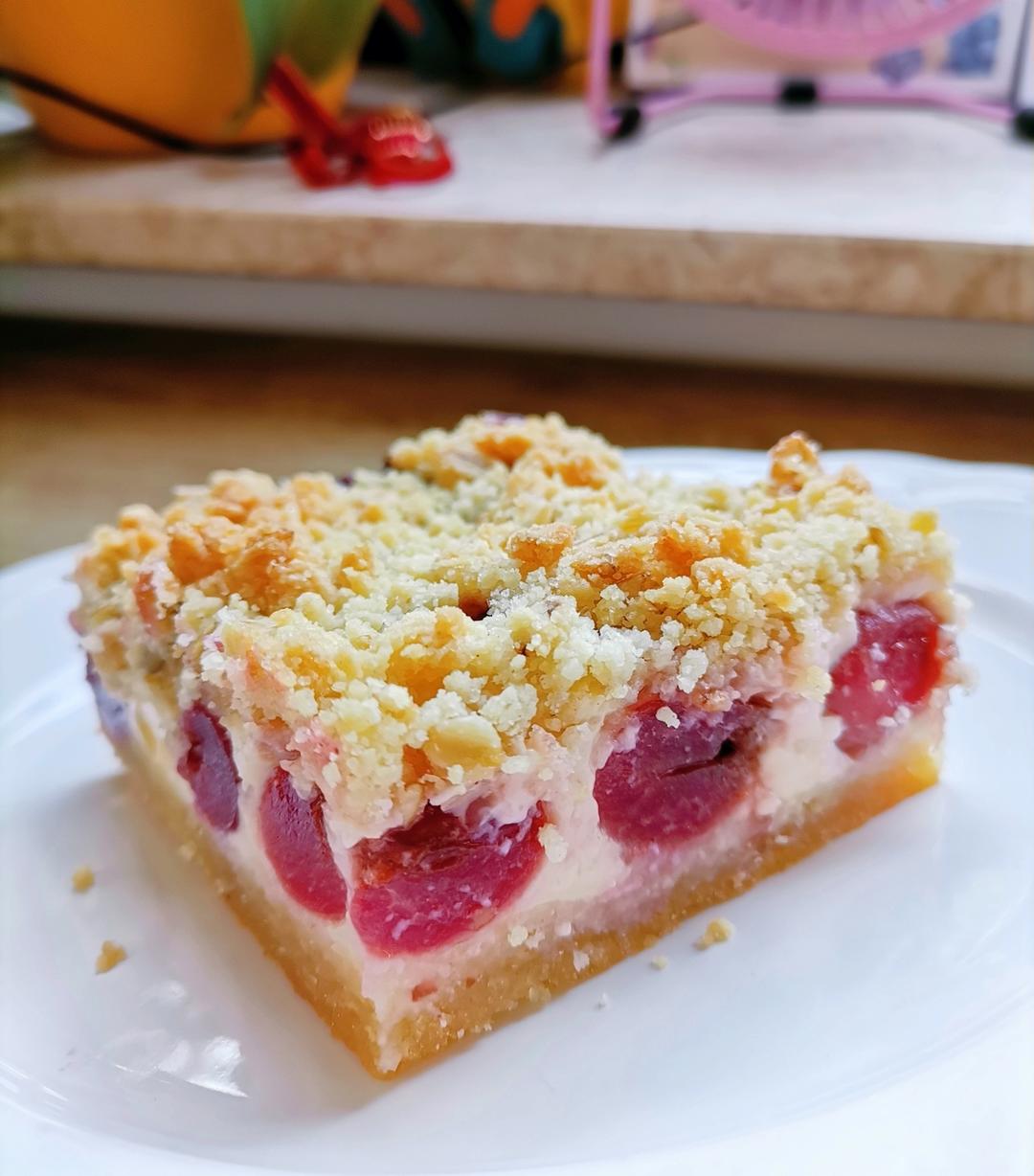 德式樱桃蛋糕 Kirsch Streuselkuchen