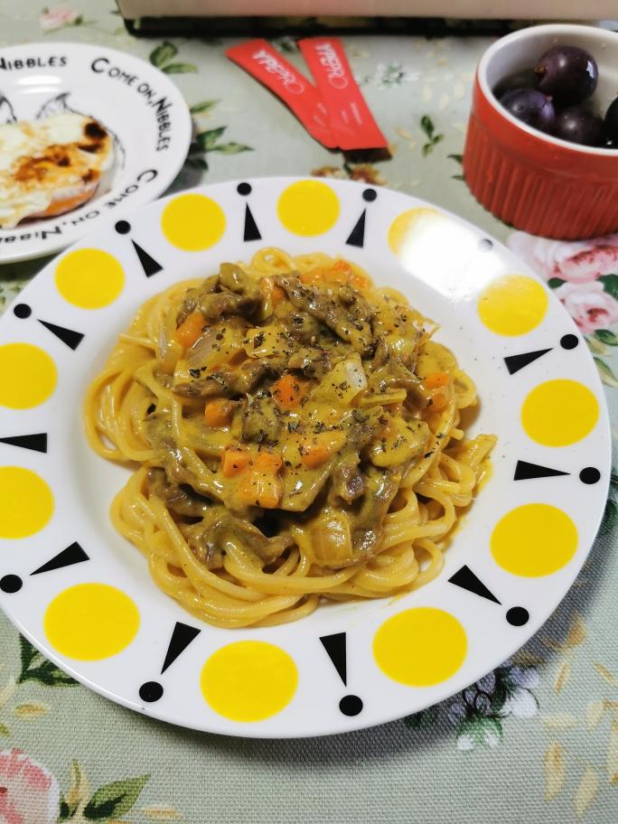 咖喱牛肉意大利面🍝的做法