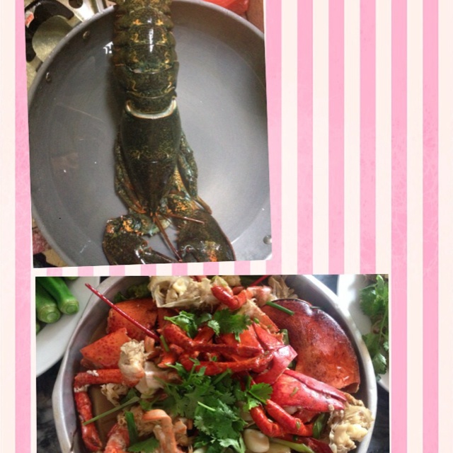 葱爆龙虾