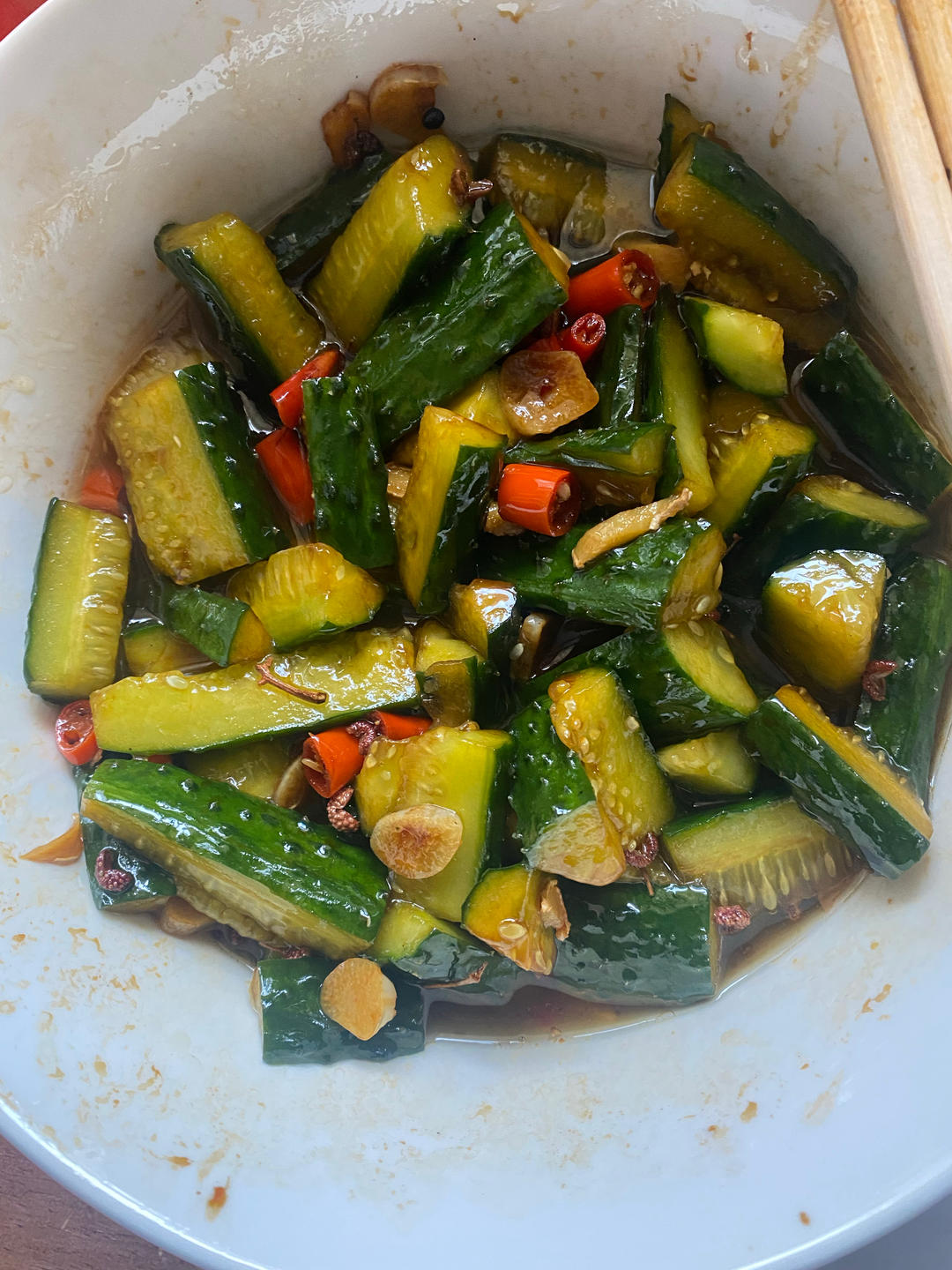 香辣脆爽!开胃又下饭的腌黄瓜