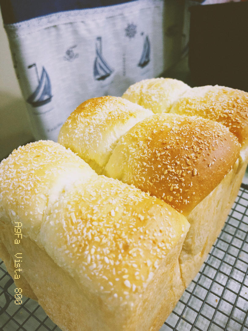 🥥Coconut椰蓉牛奶吐司｜椰香浓郁｜面包柔软｜馅料丰富