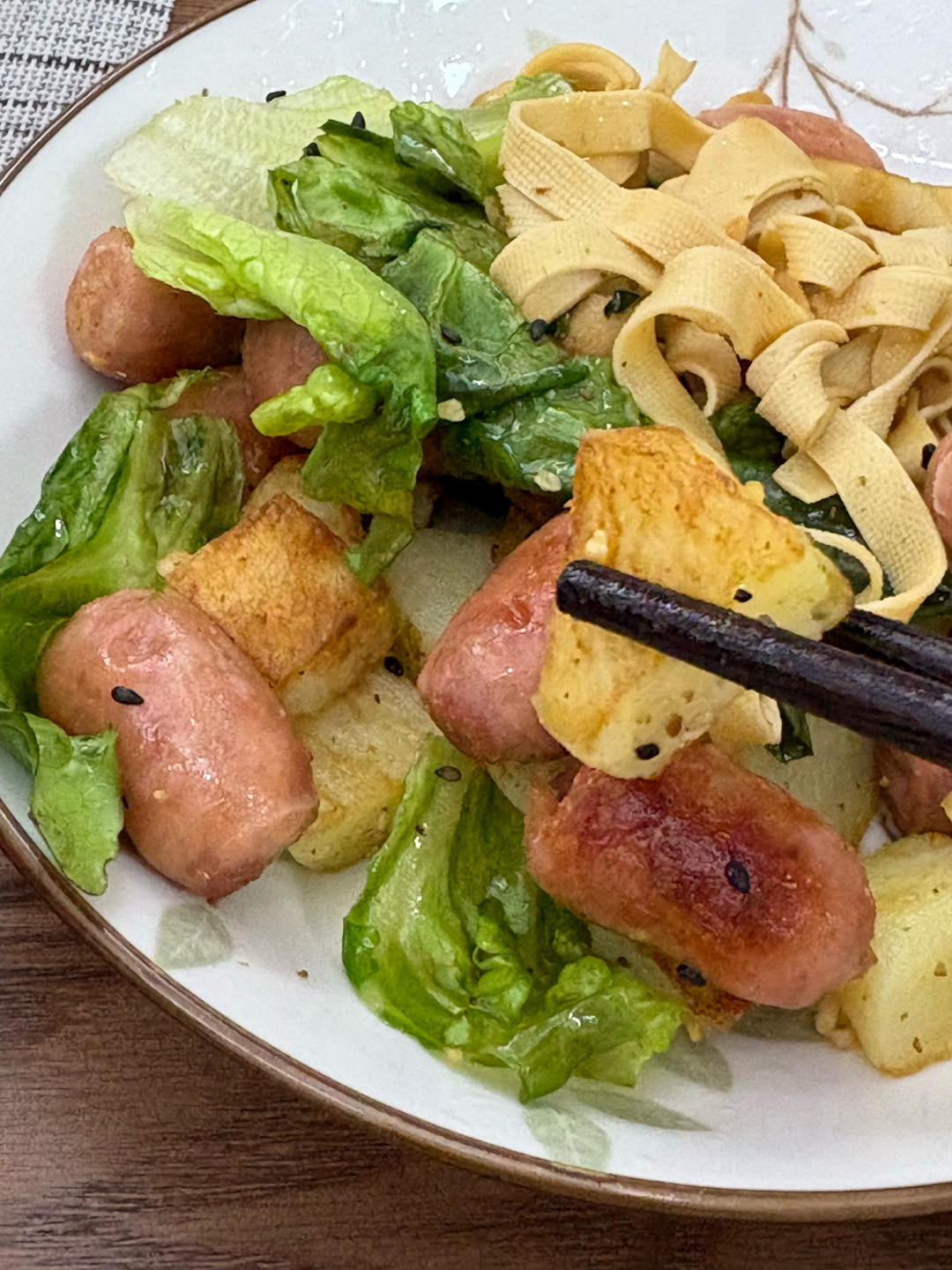 烧烤风味的土豆小香肠
