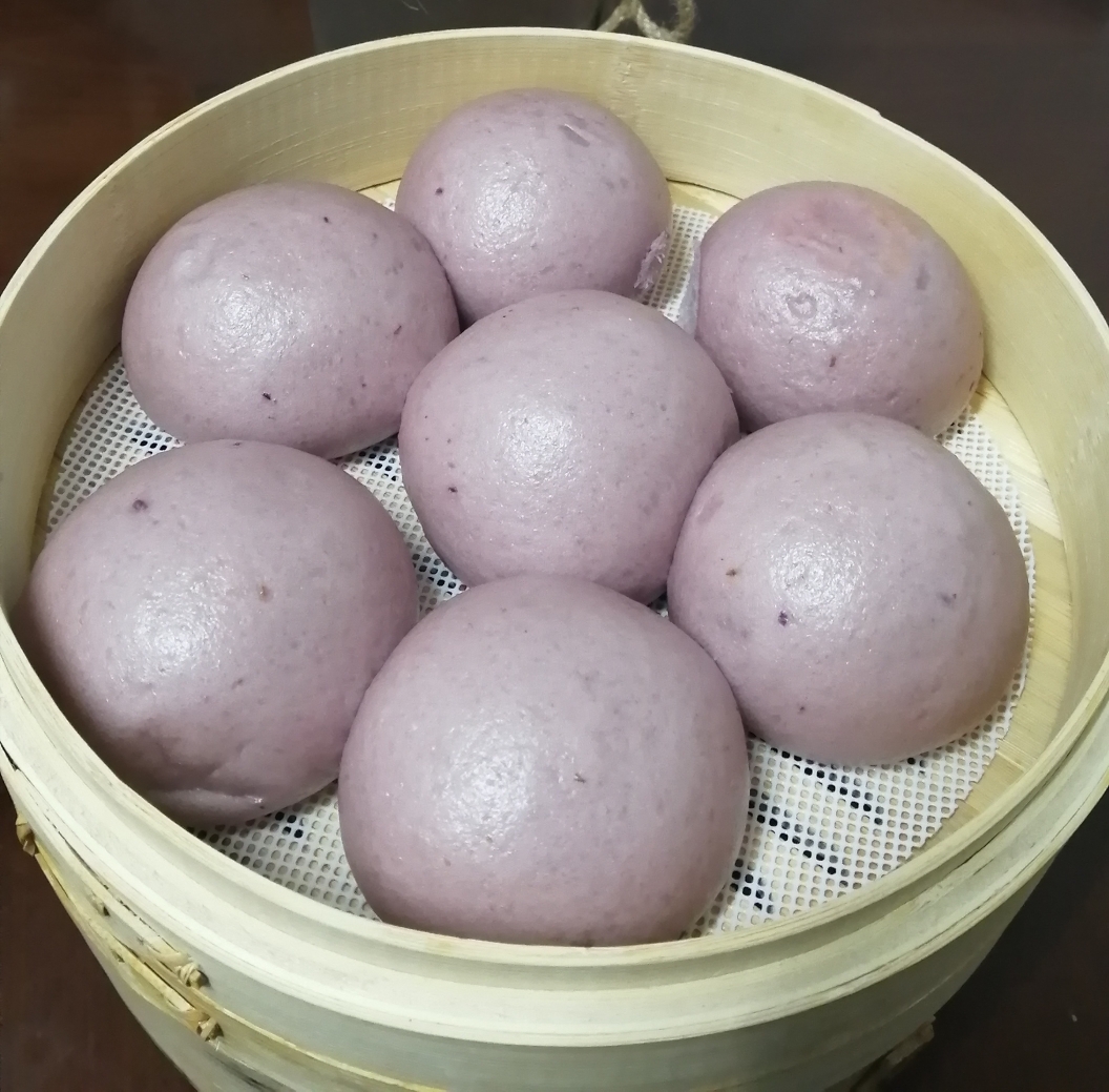 紫薯馒头（天然酵母）的做法