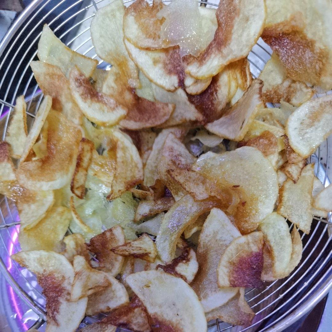 自制炸薯片，学会以后再也没买过薯片