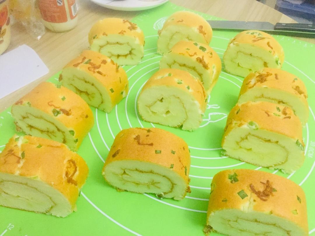 香葱肉松肥蛋糕卷～