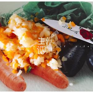 杂蔬鸡蛋羹➕杂蔬小饼➕火龙果的做法 步骤1