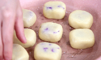 网红紫薯拉丝仙豆糕，好吃到飞起！的做法 步骤15