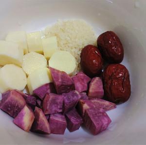 紫薯山药红枣米糊的做法 步骤1