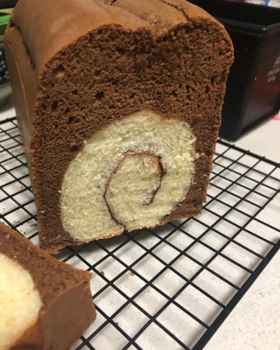 柔软的黑钻吐司🍞可可蛋糕夹牛奶吐司 一箭双雕的美味