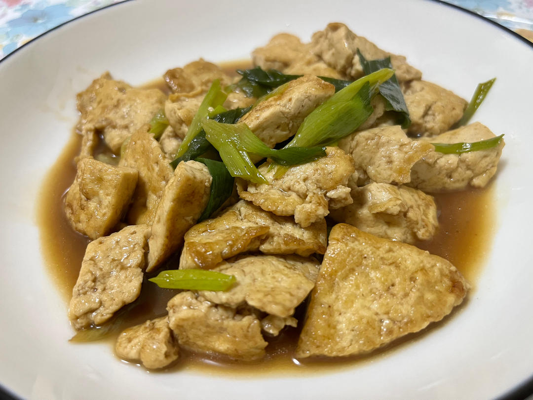 葱烧豆腐