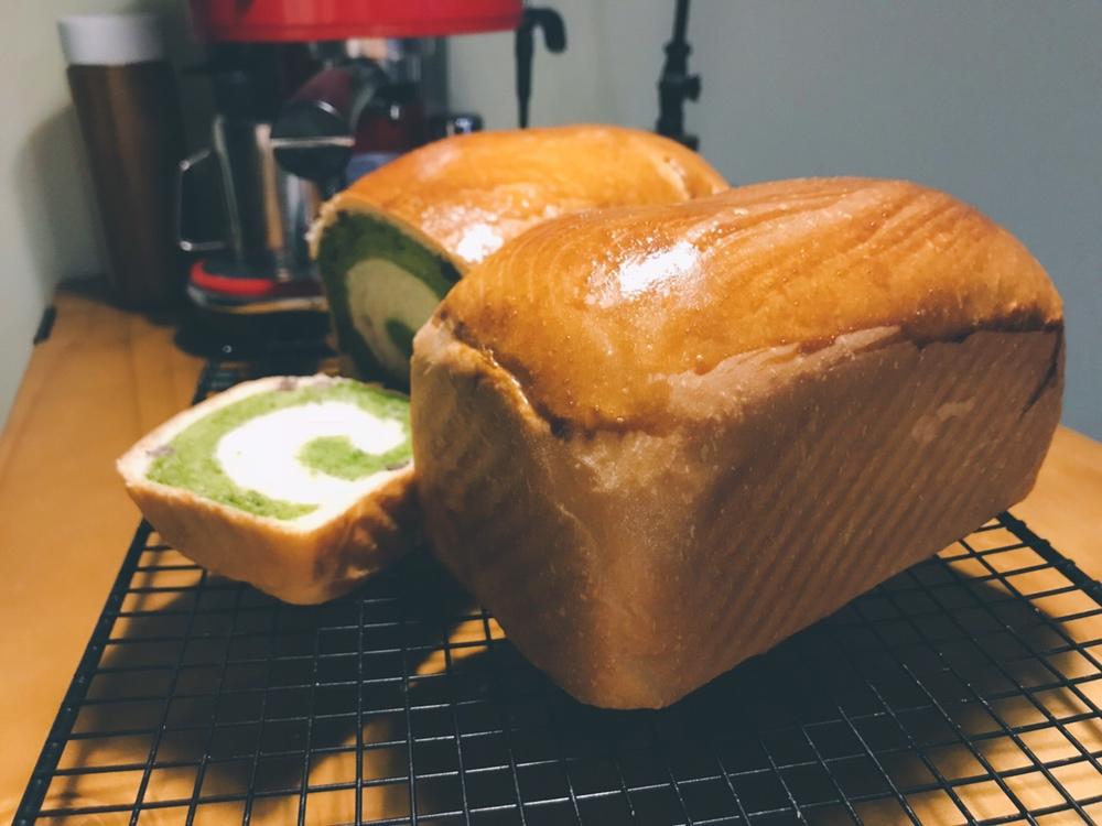 最正宗的日式抹茶红豆吐司