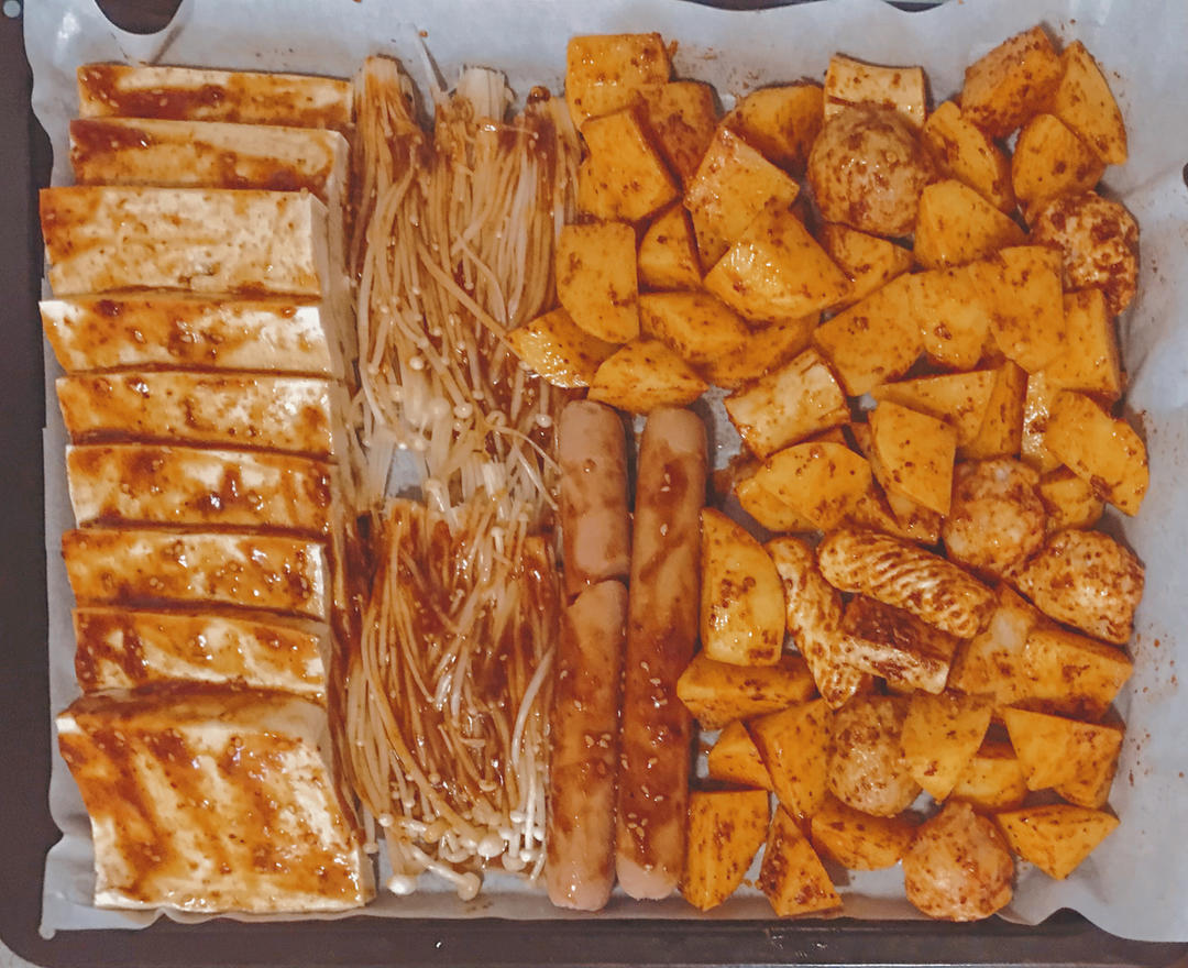香辣孜然烤豆腐（烤箱版）